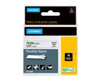 Nastro DYMO Rhino Nylon nero bianco 12 mm x 3,5 m