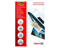 Paquete de 100 fundas de plastificación térmica  65 x 95 (NIF) 125 micras Fellowes Glossy