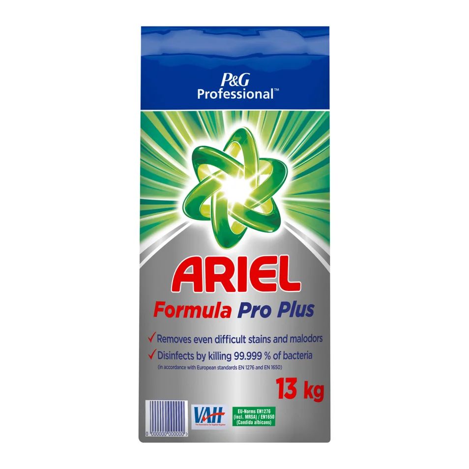Lessive poudre Ariel Formula Pro Plus - 130 lavages - Sac de 13 kg