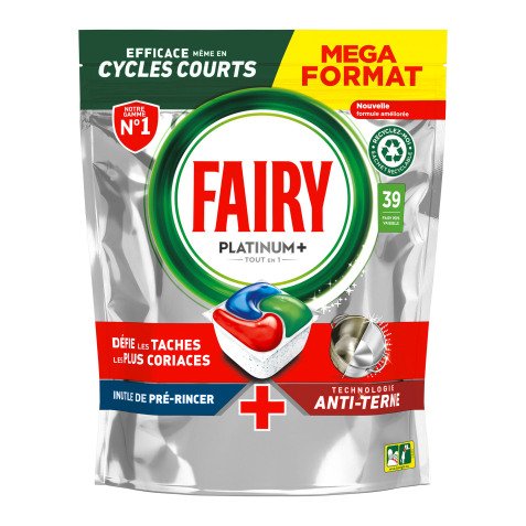 Capsules Lave-vaisselle Fairy Platinium plus - Sachet de 39