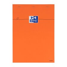 En_bloc-notes orange a4 grands carreaux 80 f couv