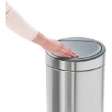 Poubelle 30 litres Brabantia Touch Bin ronde inox