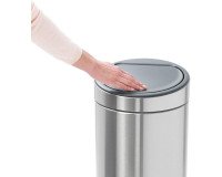 Poubelle 30 litres Brabantia Touch Bin ronde inox