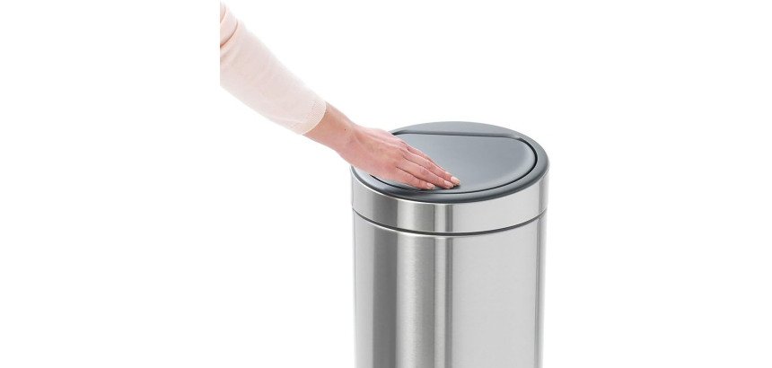 Papelera redonda 30 litros Brabantia Touch Bin inox