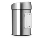 Poubelle murale 3 litres Brabantia Touch-bin ronde inox mat