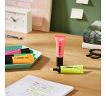 Surligneur Stabilo Néon couleurs assorties- Pochette de 5