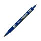 Permanente marker Pilot Twin dubbele punt - hoesje met assortiment van 10 kleuren