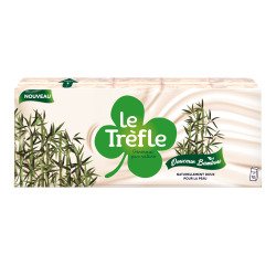 En_pq 10 etuis 10 mouchoirs bambou le trefle