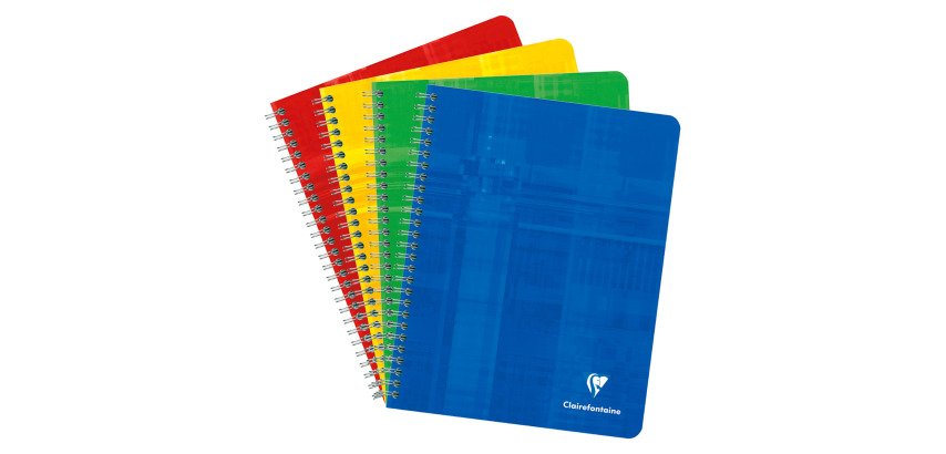 Spiral notebook Clairefontaine Metric 16.5 x 21 cm lined 120 pages