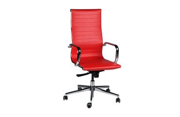 Sedia Direzionale STAR ITALIA Aurea Mood con schienale alto e struttura in acciaio cromato