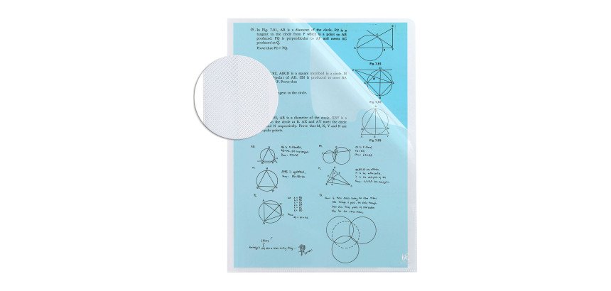 Chemise coin plastique Oxford On The Go A4 polypropylène 12/100e transparente incolore - Sachet de 10