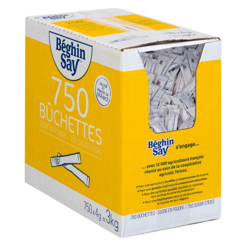 Azúcar en polvo Béghin Say - Caja dispensadora de 750 sticks