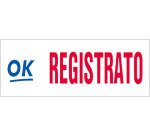Timbro TRODAT Printy 4912 Office REGISTRATO - 47 x 18 mm blu-rosso