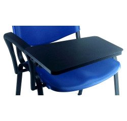 Bracciolo destro per sedia attesa con tavoletta colore nero