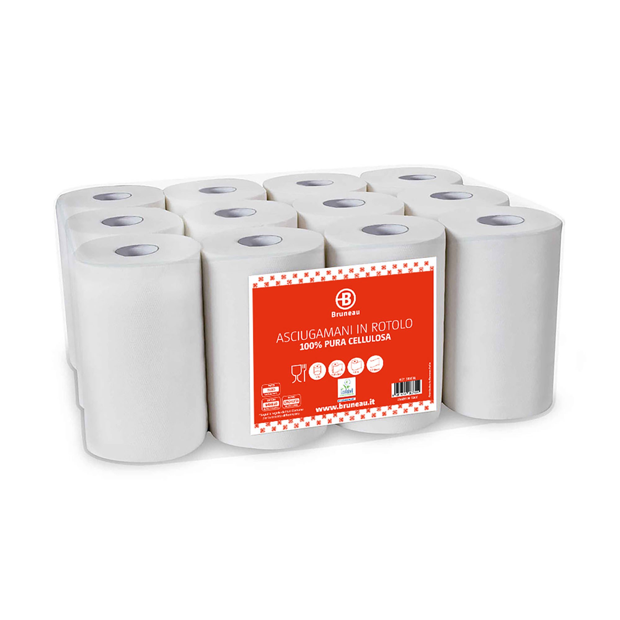 12 Rotoli Asciugamani Di Carta Centrefeed - Pura Cellulosa, 170 Strappi, Per Uso Professionale E Domestico - Foto 10