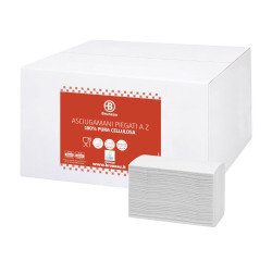 Carta asciugamani Bruneau a Z - 2 veli - pura cellulosa - 25 unità per 150 fogli