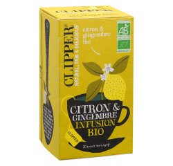 Infusion citron gingembre bio Clipper - Boîte de 20 sachets