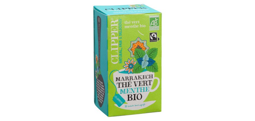 The vert menthe bio Marrakech Clipper - Boîte de 20 sachets