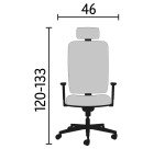 Fauteuil de bureau Victoria cuir - avec accoudoirs, appui-tête et soutien lombaire - Mécanisme Synchrone - Pied noir