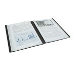 Protège-documents antibactérien Rapesco polypropylène A4 50 pochettes - 100 vues noir