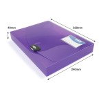 Boîte de classement plastique Rapesco dos 4 cm transparentes assorties - Lot de 5