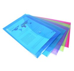 Sobres protegedocumentos Rapesco A4+ en varios colores transparentes (paquete de 50)