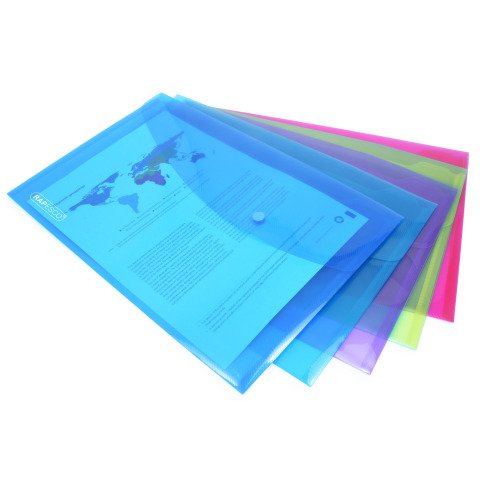Sobres protegedocumentos Rapesco A4+ en varios colores transparentes (paquete de 50)