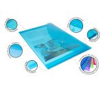 Pochette de rangement à pression Rapesco A4+ couleurs tansparentes assorties - Lot de 50