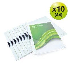 Presentation Folder with Clip Biodegradable Rapesco A4 White - Pack of 10