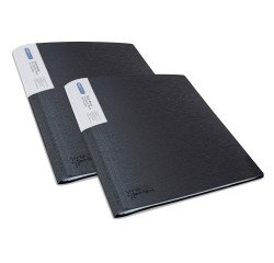 Lot of 2 antibacterial document protectors Rapesco polypropylene A4 100 pockets - 200 views black