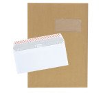 Pack 500 enveloppes 110x220 SF + 500 pochettes Kraft brun 229 x 324 AF Bruneau