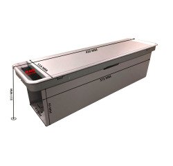 Kit top access et goulotte pour tables ovale Excellens et rectangulaire Arko L 42 x P 11.4 x H11,3 cm aluminium