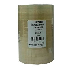 Nastri da ufficio film bopp, adesivo 18 mm x 66 m trasparente 8 rotoli