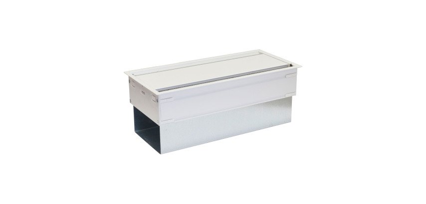 Top Access à ouverture double L 27 x P 13 cm pour bureaux et tables Onyx/ Ostrahl / Pluggin