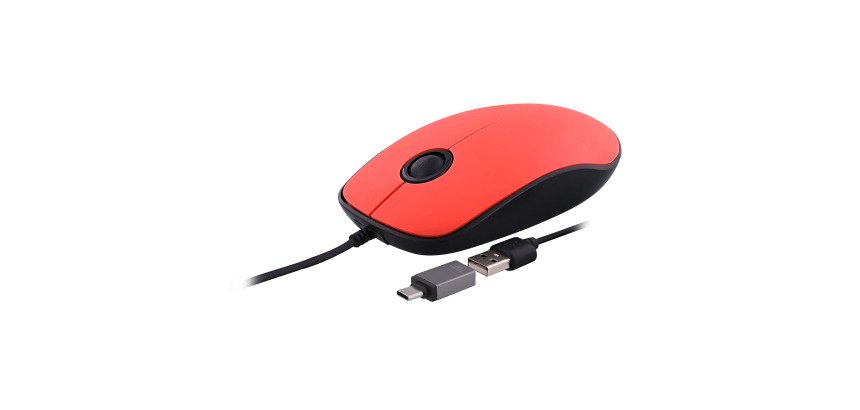 Ratón con cable Sunset USB-A y USB-C de TnB