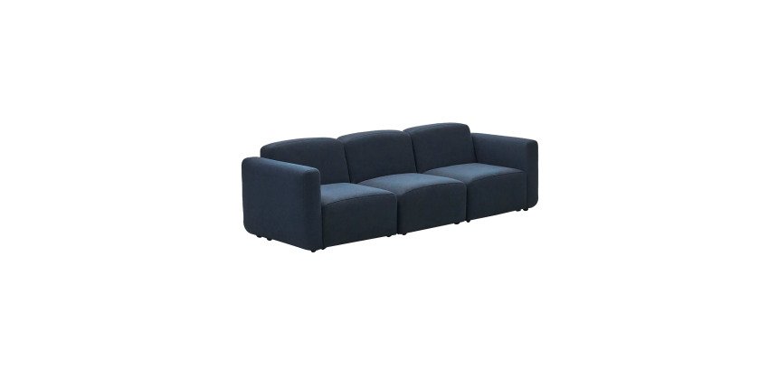 Canapé modulable Neom 3 places bleu 263 cm
