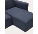 Canapé modulable Neom 3 places méridienne droite/gauche tissu structuré bleu 263 cm