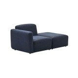 En_canape 1 places+pouf neom bleu