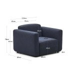 Fauteuil modulable Neom bleu