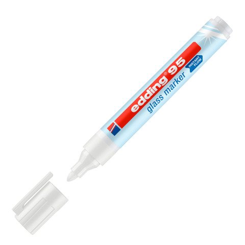 Rotulador borrable punta de 1,5 a 3 mm edding 95 Blanco
