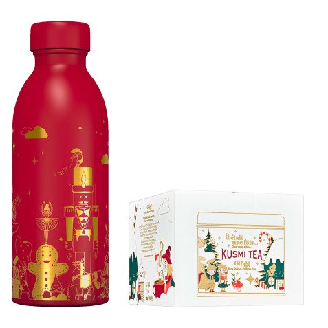 Pack bouteille isotherme et infusion Glogg bio Edition Noel Kusmi Tea