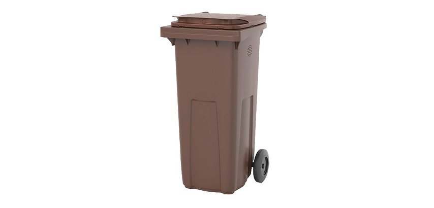 Conteneur à biodéchets 2 roues 120 litres Korok Rossignol