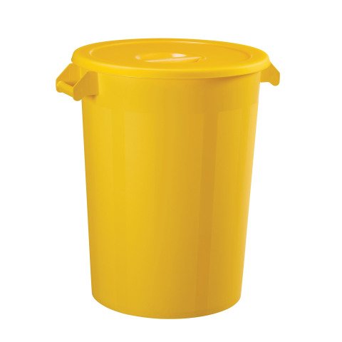 Cubo de basura para cocina Pratik 100 litros Rossignol amarillo