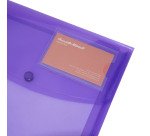 Pochettes de rangement Rapesco A4 transparentes assorties - Lot de 5