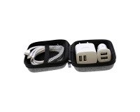 Kit de 2 cargadores universales + cable 3 en 1 para red y coche de TnB