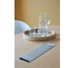 Table de réunion ovale L 210 cm plateau hêtre piètement colonnes Essens