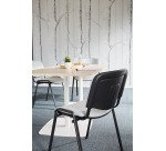 Chaise de conférence éco - pieds noir