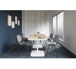 Chaise de conférence éco - pieds noir