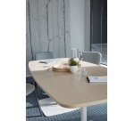 Table de réunion Arti 8 places L 190 x P 90cm pied métal