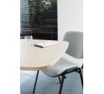 Table de réunion Arti 8 places L 190 x P 90cm pied métal